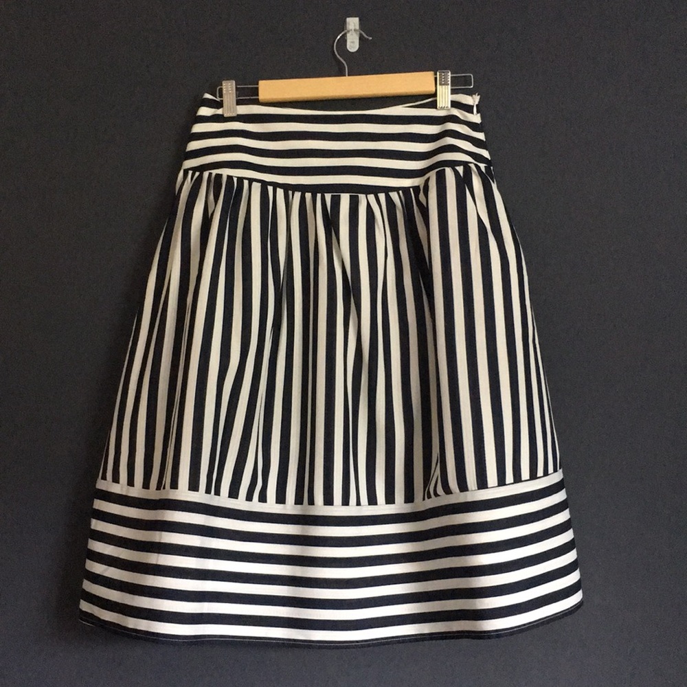 NWT Maeve High Seas navy stripe skirt